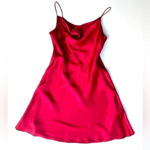 Red Silk Mini Dress